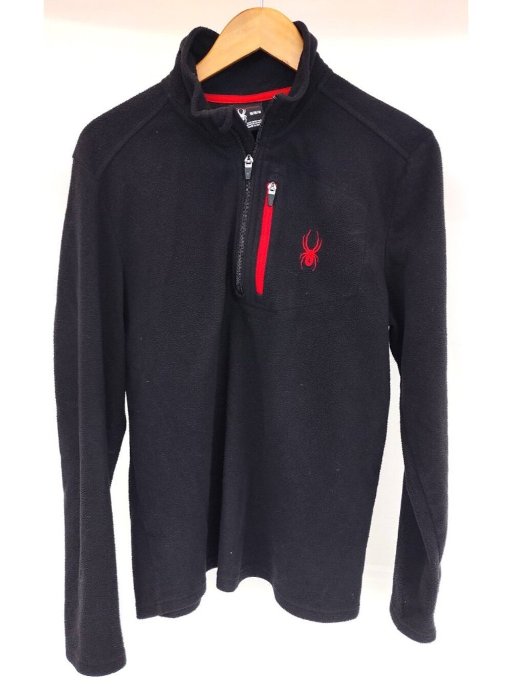 Spyder Quarter Zip Fleece Black Size Medium